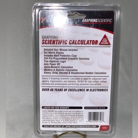 NEW Sentry CA756 Graphing Scientific Calculator 250-Function School Math Silver - Picture 3 of 5